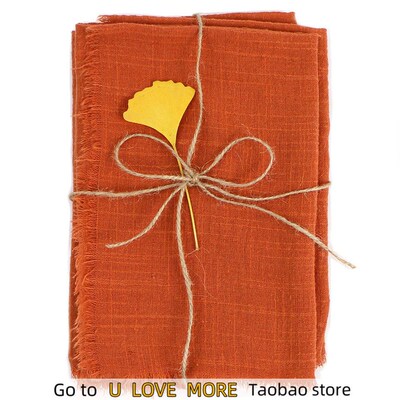 Set of 10 Gauze Crepe Cloth Napkins Cotton Fabric 40x40cm To