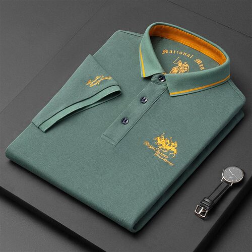 New Summer Korean  Embroidered  Shirt Mens Luxury Top Casua
