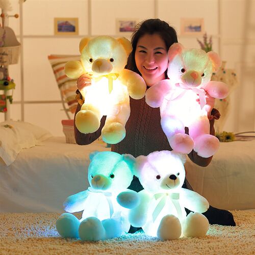 32-50cm Luminous Creative Light Up LED Teddy Bear Stuffed An