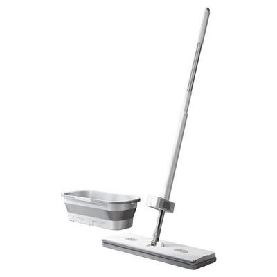 Mop Bucket with Wringer Set Hands Free Flat Floor Cleaning
