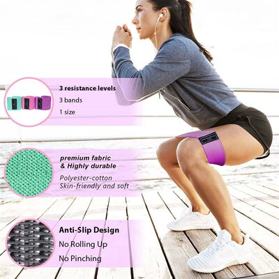 Fabric Resistance Hip Booty Bands Glute Thigh Elastic Workou