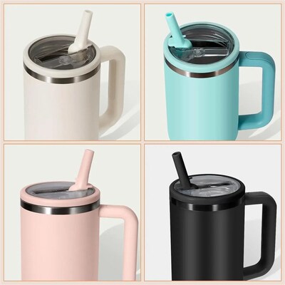 40oz Flip Straw Lid for Stanley Cup Leak Proof Spill-proof C