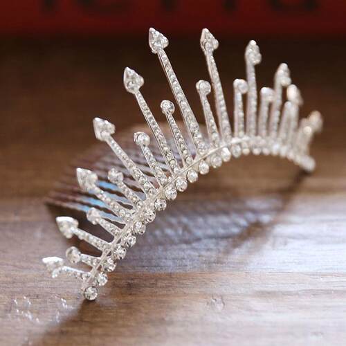 Children Mini Crowns Hair Comb Crystal Bridal Tiaras Princes