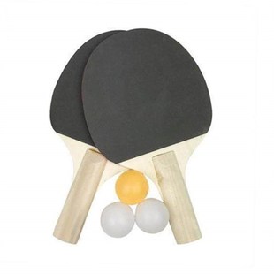 2 pcs Table Tennis Racket Set with 3 ball Play Ping Pong Pad