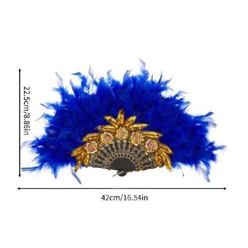 Handhelds Foldings Fan for Girl Vintage Feather Fan for