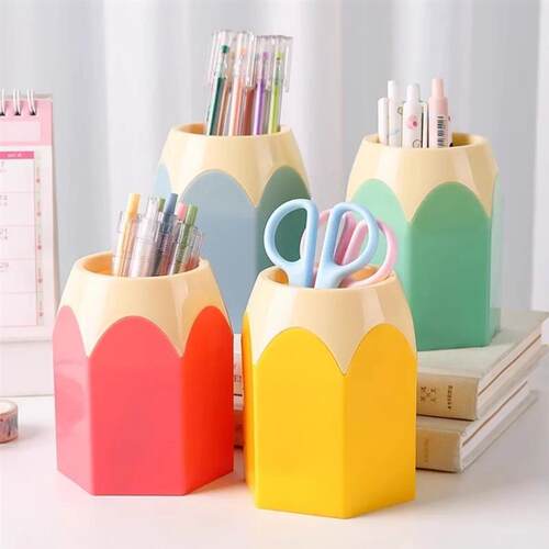 Cute Pencil Holder Desk Organizer Stationery Storage Box   L