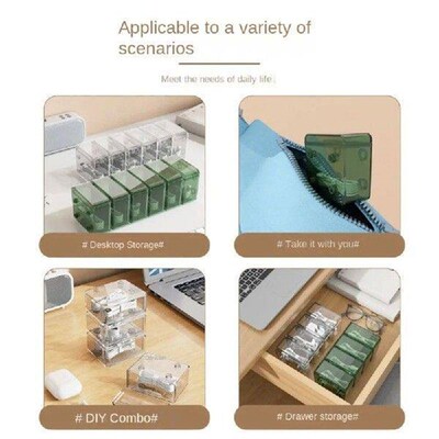 Portable with Lid Storage Box Stackable Waterproof Drawer