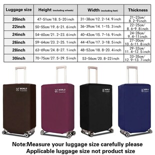Travel Suitcase Luggage Cover Reusable Dust Proof Scratch Wa