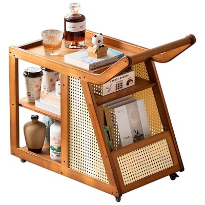 可移动边几小桌子沙发侧边柜茶几床头桌推车茶台巴士餐车客厅实木