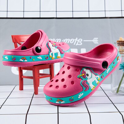 Baby Children  Shoes Summer Clogs Unicorn Beach Sandals Kids