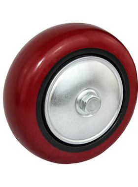 林春系寸重型红色PU刹车万向轮单个承载0斤脚轮-WJY8-SC1