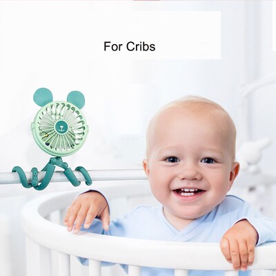 500mAh Stroller Fan Personal Portable Desk Handheld Baby Bed