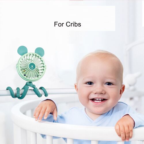 500mAh Stroller Fan Personal Portable Desk Handheld Baby Bed
