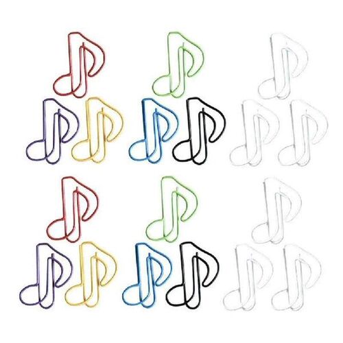 50 PCS Note Paper Clip Music Bookmarks Decorative Binder