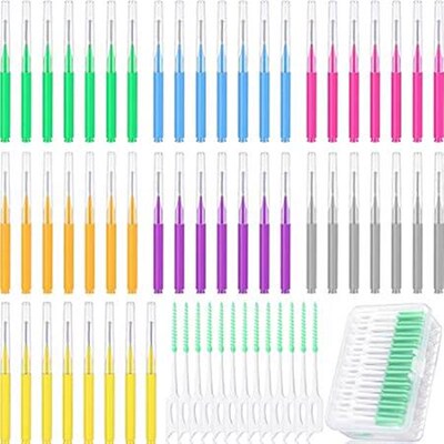 250 Pcs Interdental Brush for Braces Disposable Braces Fl