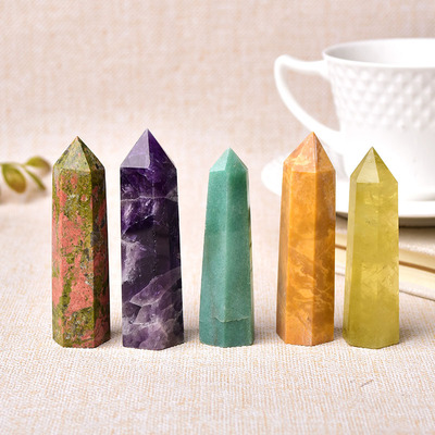 30 Color Natural Stones Crystal Point Wand Amethyst Rose Qua