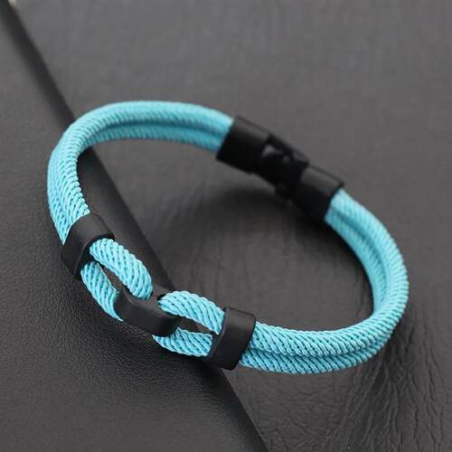 New Fashion Lucky Red Rope Braclet Homme 4mm Black Handmade
