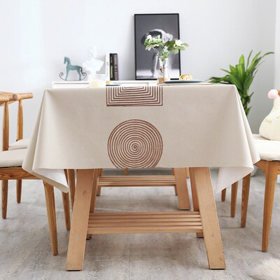 Nordic PVC Tablecloth Waterproof Antiscald Rectangular Thick