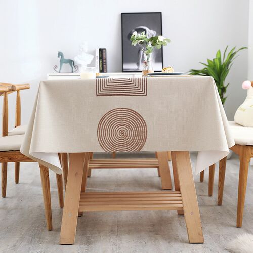 Nordic PVC Tablecloth Waterproof Antiscald Rectangular Thick