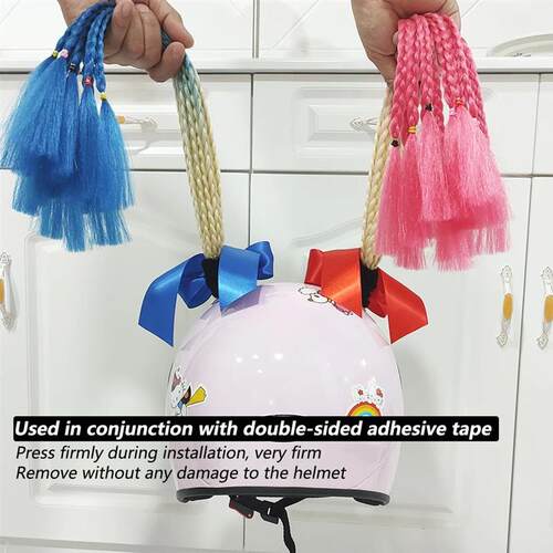 2pcs/pair  Motorcycle Helmet Braids Woman Braids Wig For Mot