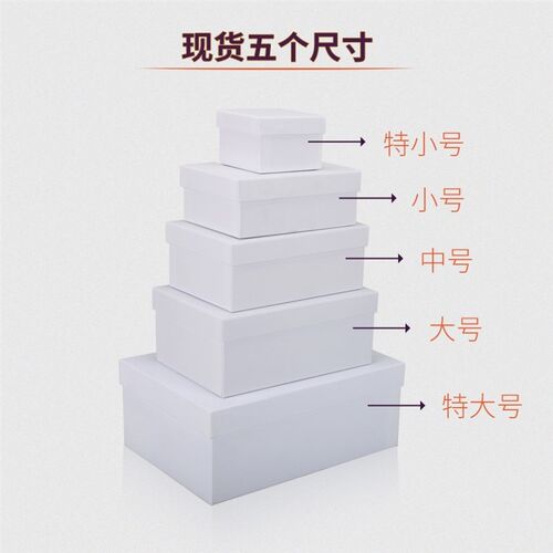 Parcel post rectangular white business gift box clothing