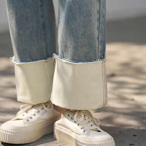 MISHOW Womens Retro Contrast Color Jeans Spring Summer 2023