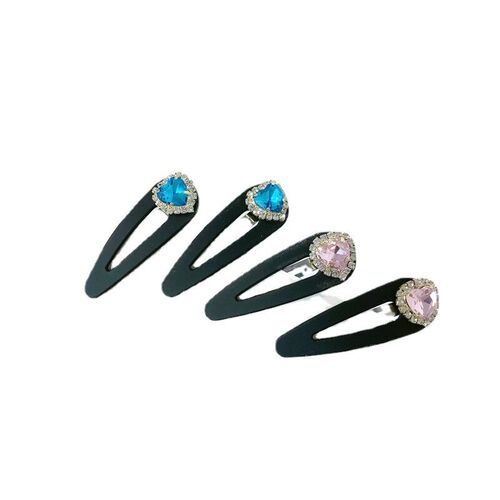 Rhinestone Love Gem Pair Clip Bangs Hair Clip Hair Clip BB C