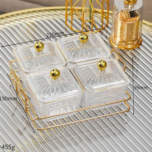 Divided Serving Platter Dried Fruit Plate Food Storage Box C