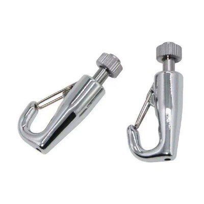 Set of 10 Slide Locking Artwork Hanging Hooks Stainless