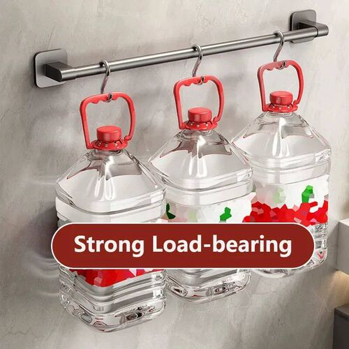 Non perforated suction cup wall mounted towel rack, bathroom