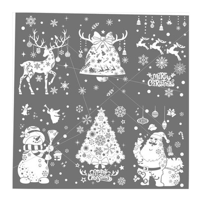 Christmas decorations elk snowman window sticker glass圣诞节