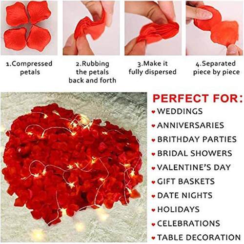 100/200/500/2000 Pieces Artificial Rose Petals Artificial Fl