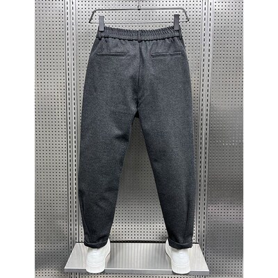Pendant Wool Wide Leg Pants Mens Puppies Handsome Loose Har