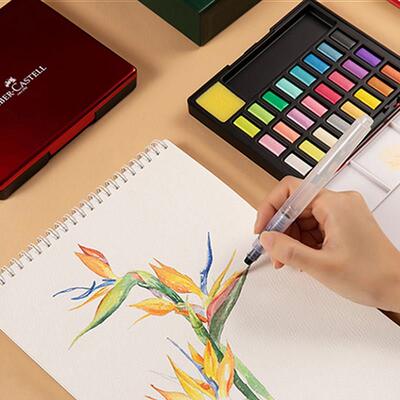 FABER CASTELL 24 Colors Professional Solid Watercolor Paints