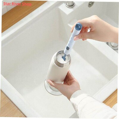 Soft Sponge Cup Brush, Long Handle Sponge Bottle Brush Drink