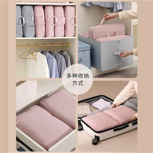 The velvet bag collector travels with compressed blankets an