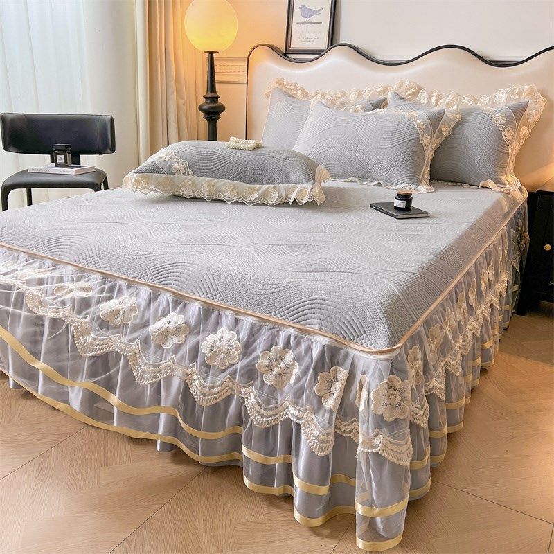 类床裙款凉感豆豆冰丝凉席三件夏季空调席防滑床罩式空调席子,床上用品,冰丝席,淘宝优惠券,粉丝福利购,淘宝优惠卷