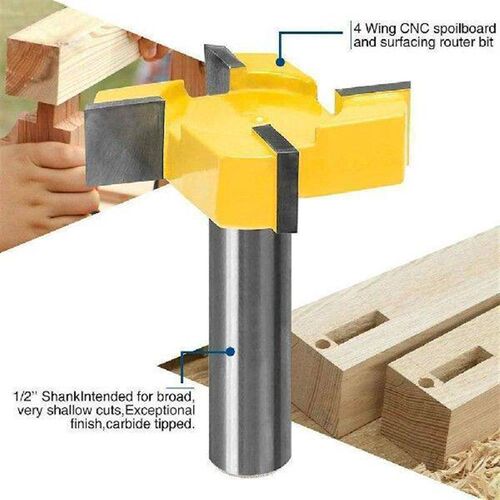 CNC Spoilboard Surfacing Router Bits 1/2 Inch Shank Carbide