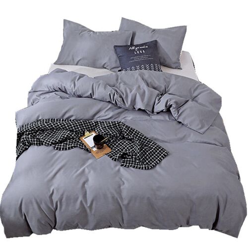 E-commerce Bedding Solid Color Grinding Three-piece Set Plai