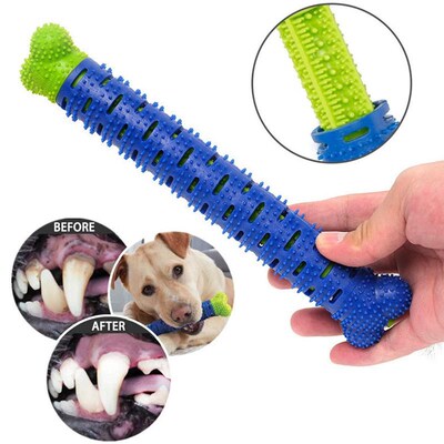 Puppy Brush Dog Toothbrush Chew Toy Stick Cleaning Massager