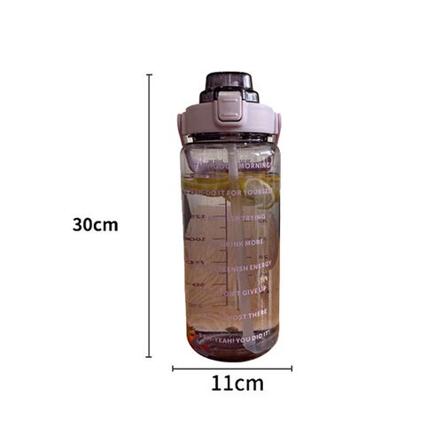 2 Liter Water Bottle with Straw Female Jug Girls Portable Tr