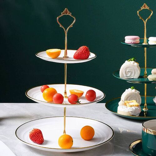 3 Tiers Fruit Snack Tray Plastic Bowl Desserts Holder Nuts C