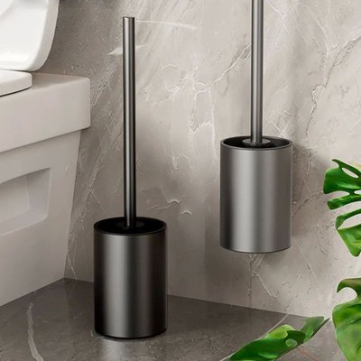 Bathroom Toilet Brush Holder Cleaning Tools Space Aluminum W