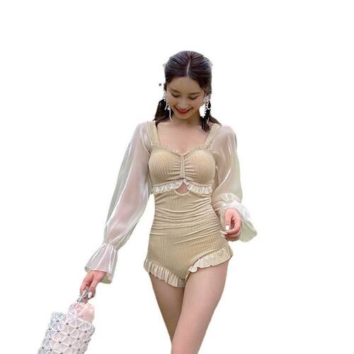 New Ste Swimwear Long Sleeve Lace Puff Sleeve Anti-sunscreen
