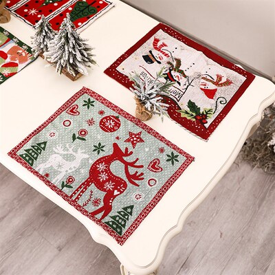 Christmas Christmas Placemat Family Dining Table Atmosphere