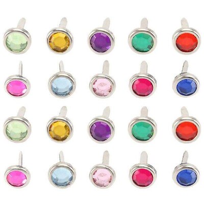 100 Pcs Scrap Scraping Brads Mini Round Fasteners
