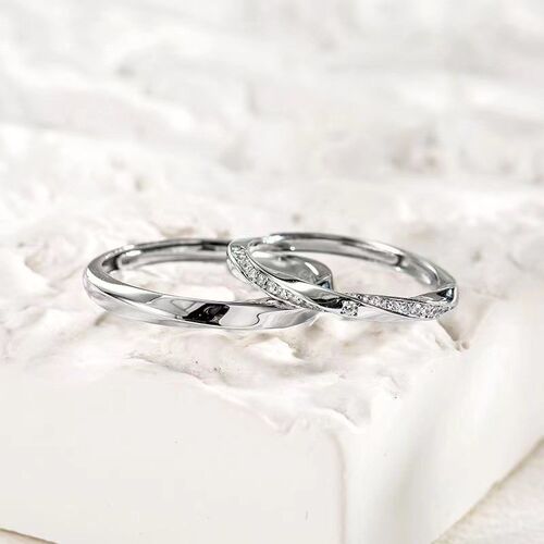 New Fan Qi Mobius Infinite Love Couple Pair Ring Mens and W