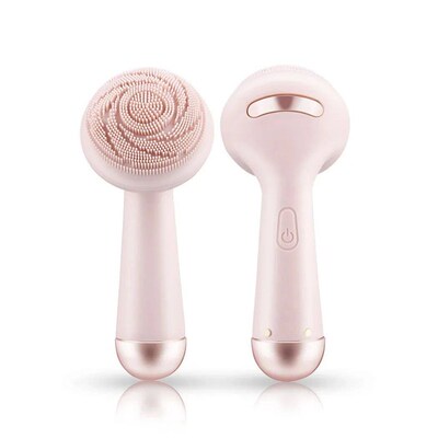 Electrc Slcone Facal Brush Cleaner Vbraton Roller Massage Po