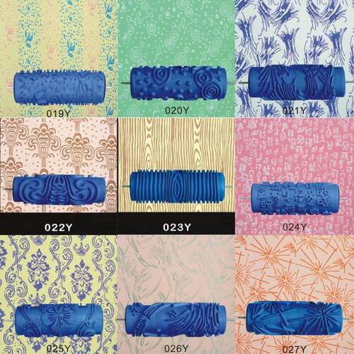 DIY painter Paint Roller Sleeve Wall Texture Stencil Brush P