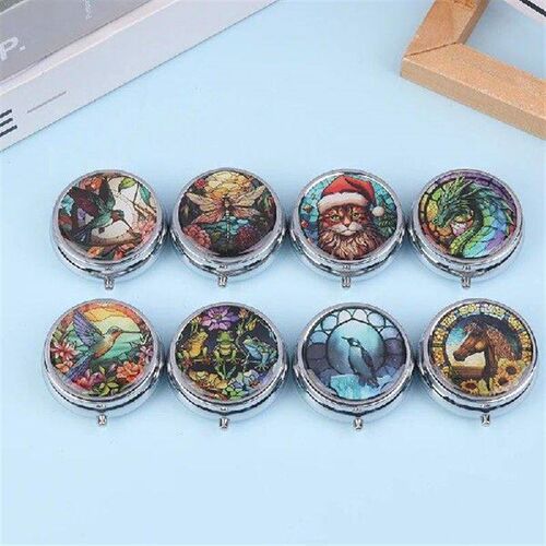 3 Compartments Pill Box Travel Pill Splitters Case
